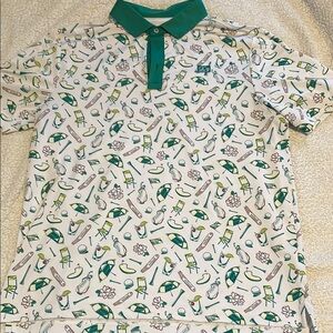 Good Good Masters Polo Shirt with Green Collar